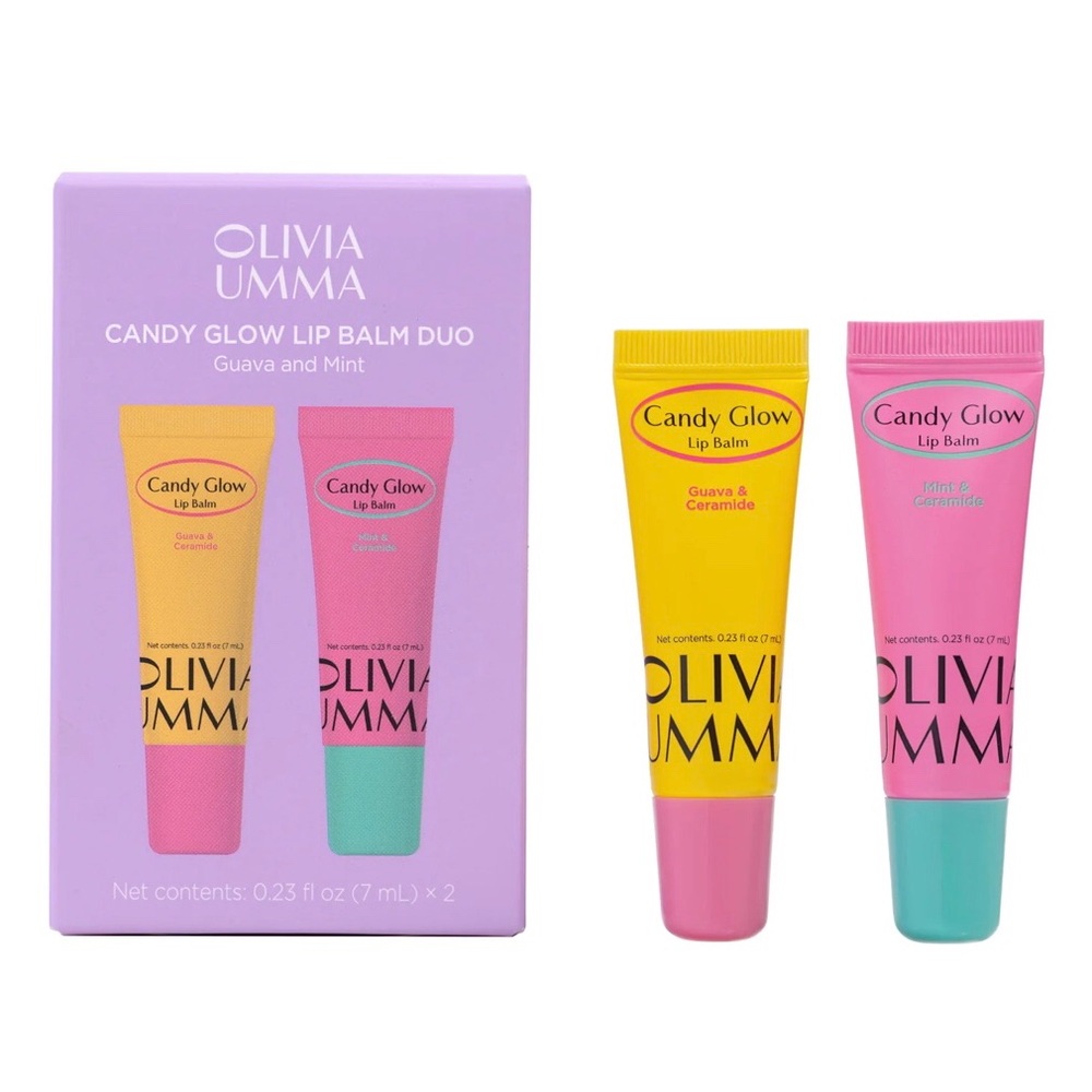 Olivia Umma Candy Glow Lip Balm Duo - Guava and Mint